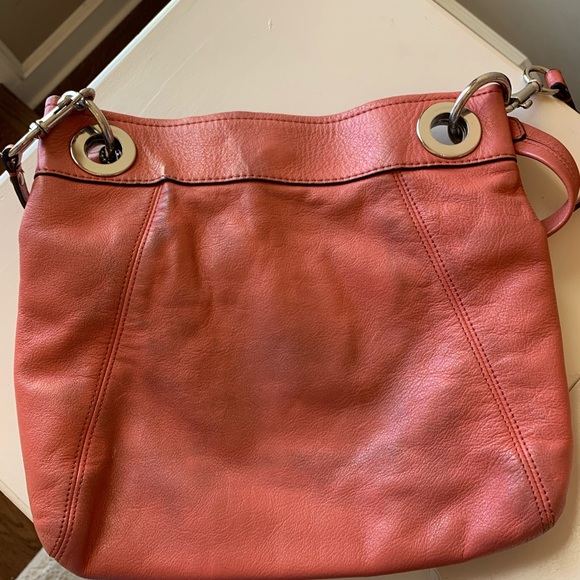 Coach crossbody, leather, coral - Picture 4 of 6